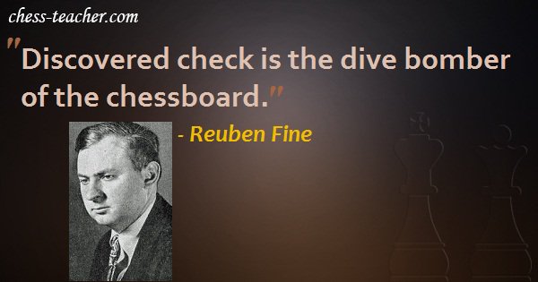 GM_Smirnov's tweet image. &quot;Discovered check is the dive bomber of the chessboard.&quot; - Reuben Fine #chess #quotes #discoveredcheck