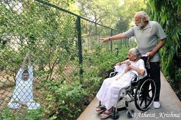 PoeticKanchi03's tweet photo. माँ~बेटा ,ये कंजर @ArvindKejriwalतेरे घर मे क्यों अनुलोम विलोम कर रहा है 
मोदी जी ~कुछ नही माँ मेरी डिग्री देख ली थी https://t.co/acdpTYsfx2