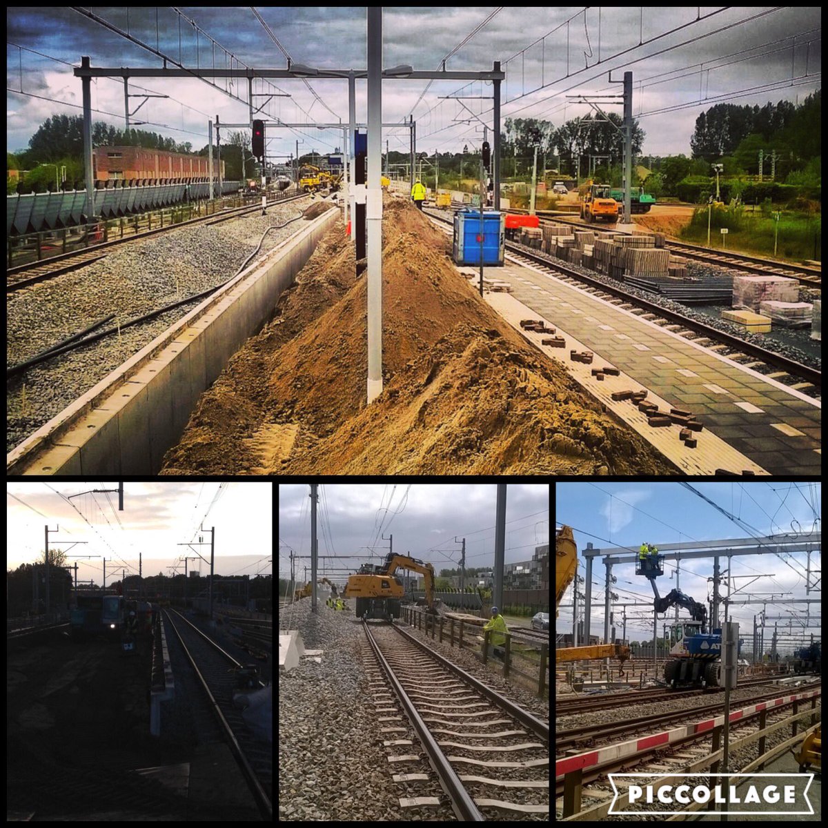 Rond #UtrechtCS werken we dit weekend samen met onze aannemers aan het spoor. O.a. perronverlenging bij Lunetten