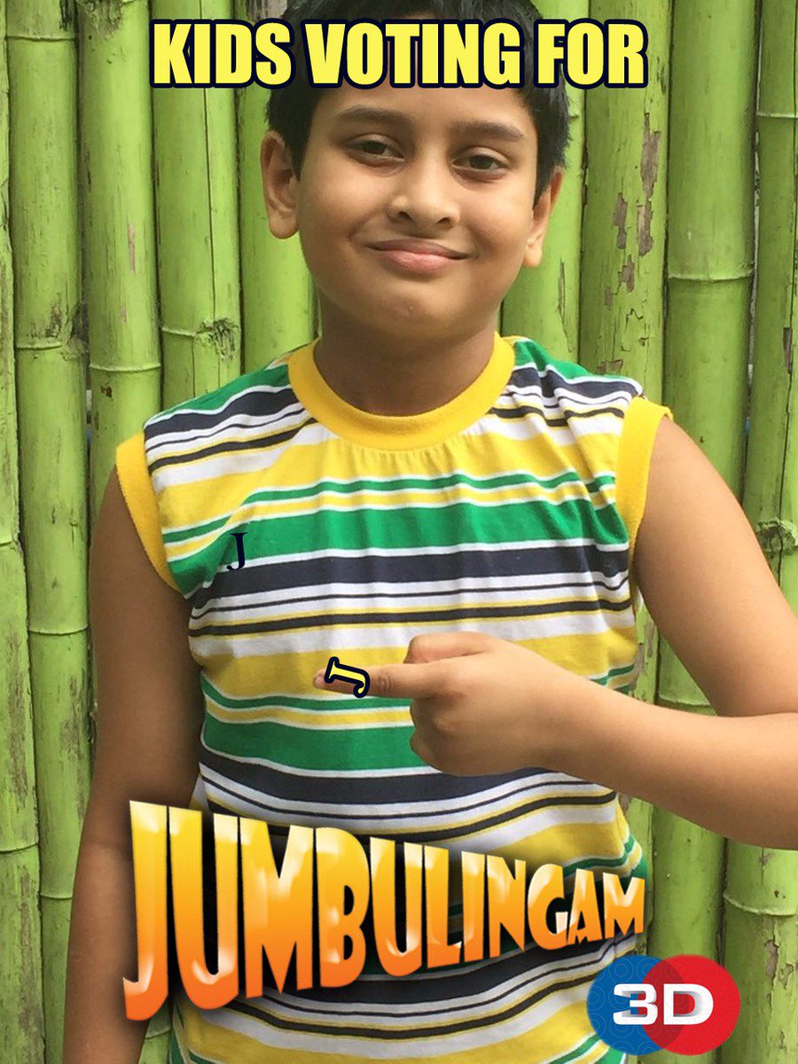 jumbooffl's tweet photo. Its #TNElection2016 &amp; the kids vote fr #Jumbulingam3D! @ghari1 @hareeshnarayan @Anjenakirti @dirharishankar #Gokul https://t.co/tCrjeskbvV