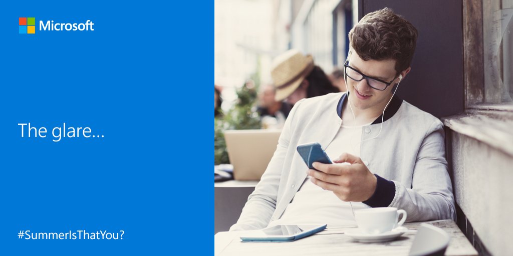 WindowsUK's tweet photo. #SummerIsThatYou? oh glorious sun, how you make it hard to use our #tech outside. https://t.co/GF7qFi3u3a
