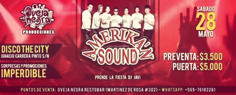 Amerikan sound con todo sus grandes exitos este Sabado 28 de Mayo en #Panguipulli  #OvejaNegra #amerikansound