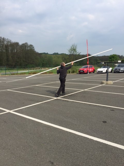 LesliesMotors's tweet image. Leslie&apos;s Motors very own Dave the Driver, GB&apos;s next Pole Vault champion. #FlagPole #TestDriveEvent