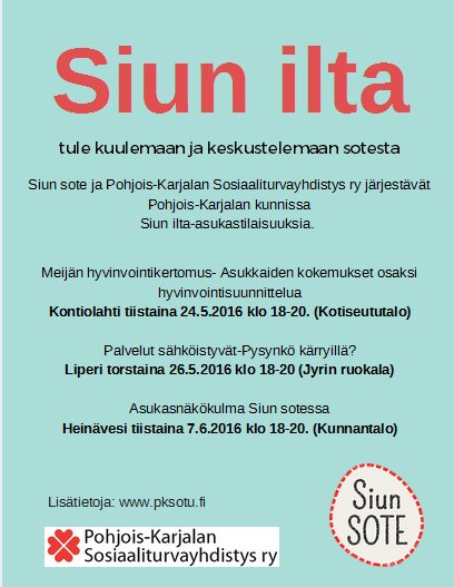 AnnePyykkonen's tweet photo. Siun illat lähestyvät! #siunsote #pksotu #siunilta https://t.co/PDfvs1weYX