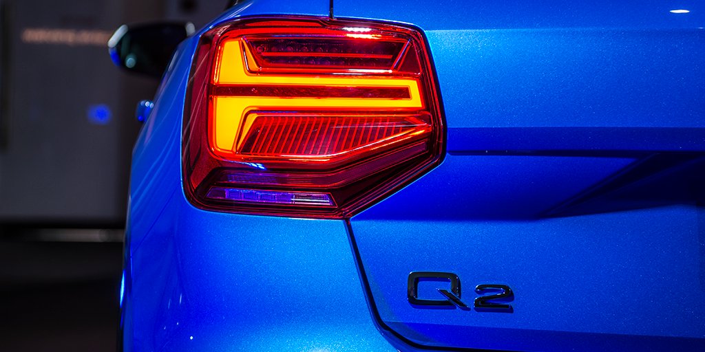 AudiUK's tweet photo. High-mounted singleframe grille. Broad shoulders. Angular styling. Confidence from the front. #Audi #Q2 https://t.co/jfhcTY7Syz