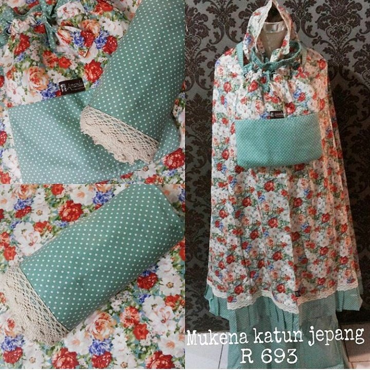 bakul baju Mukena Katun Jepang Rajut 