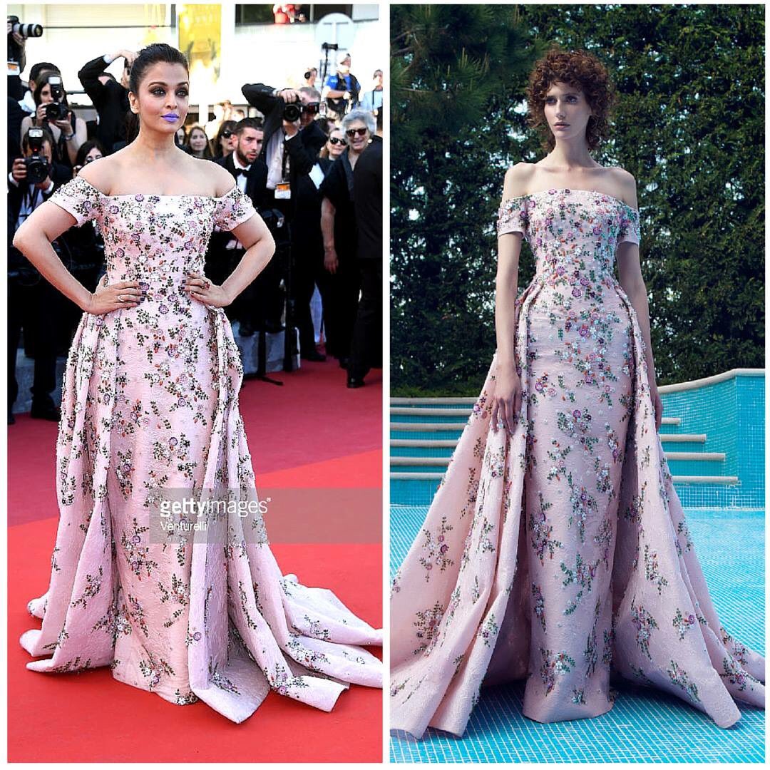 #AishwaryaRaiBachchan @ #Cannes2016 in #RamiKadi #hautecouture #worldwidecouture #fashiondesigner #fashionista #potd