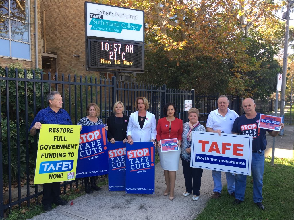 InvestinTAFE's tweet photo. R u listening @mikebairdMP? Privatisation TAFE funding hurting TAFE students #tafe2good2lose @pruecar @Luke_FoleyNSW https://t.co/LMAn8y5tx8