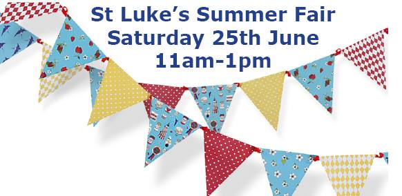 StJohnsStLukes's tweet photo. St Luke's Summer Fair
Saturday 25 June
11am to 1pm 

A MUST for your diary.   ;) https://t.co/677GfJC7pB