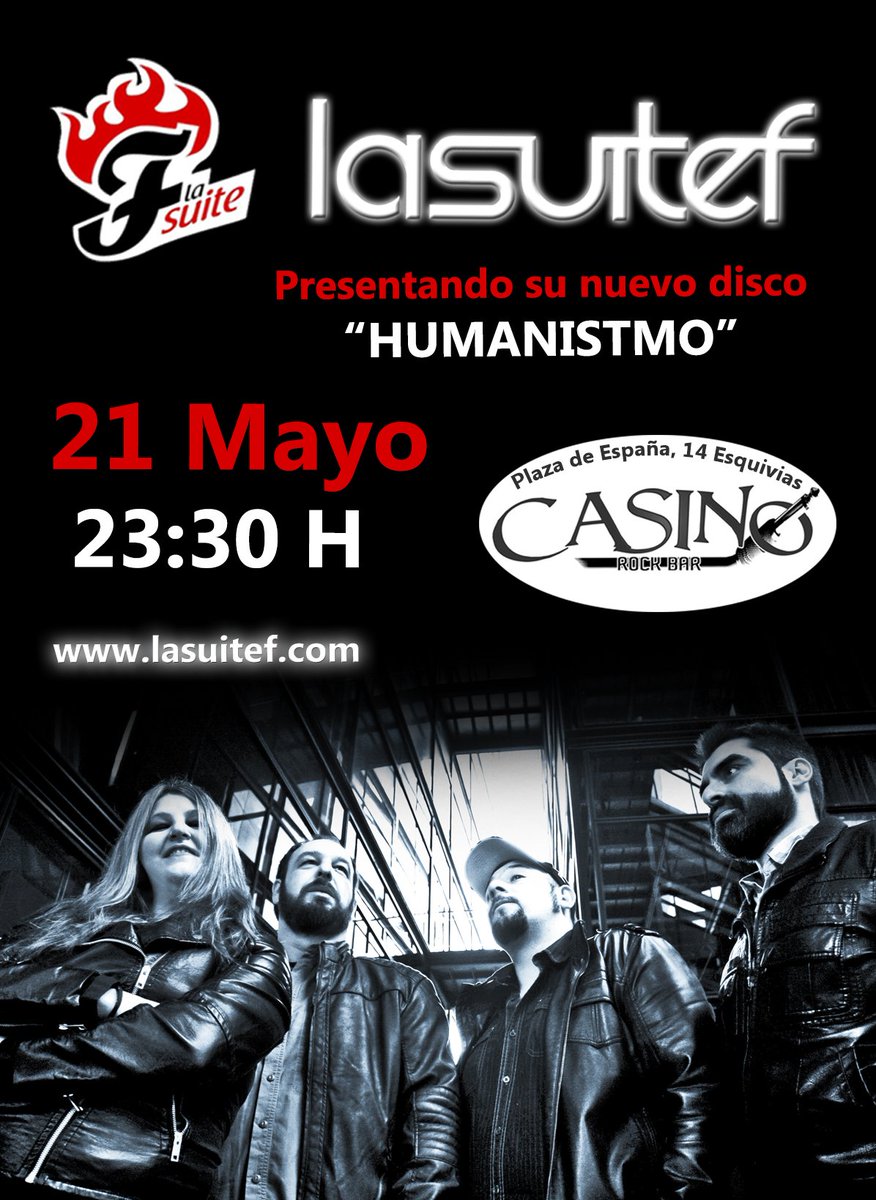 lasuitef's tweet photo. Este Sábado, nos vemos por Esquivias en El Casino Rock Bar. #humanistmo #concierto #toledo #esquivias #rock https://t.co/aZ3Nrei5Xd