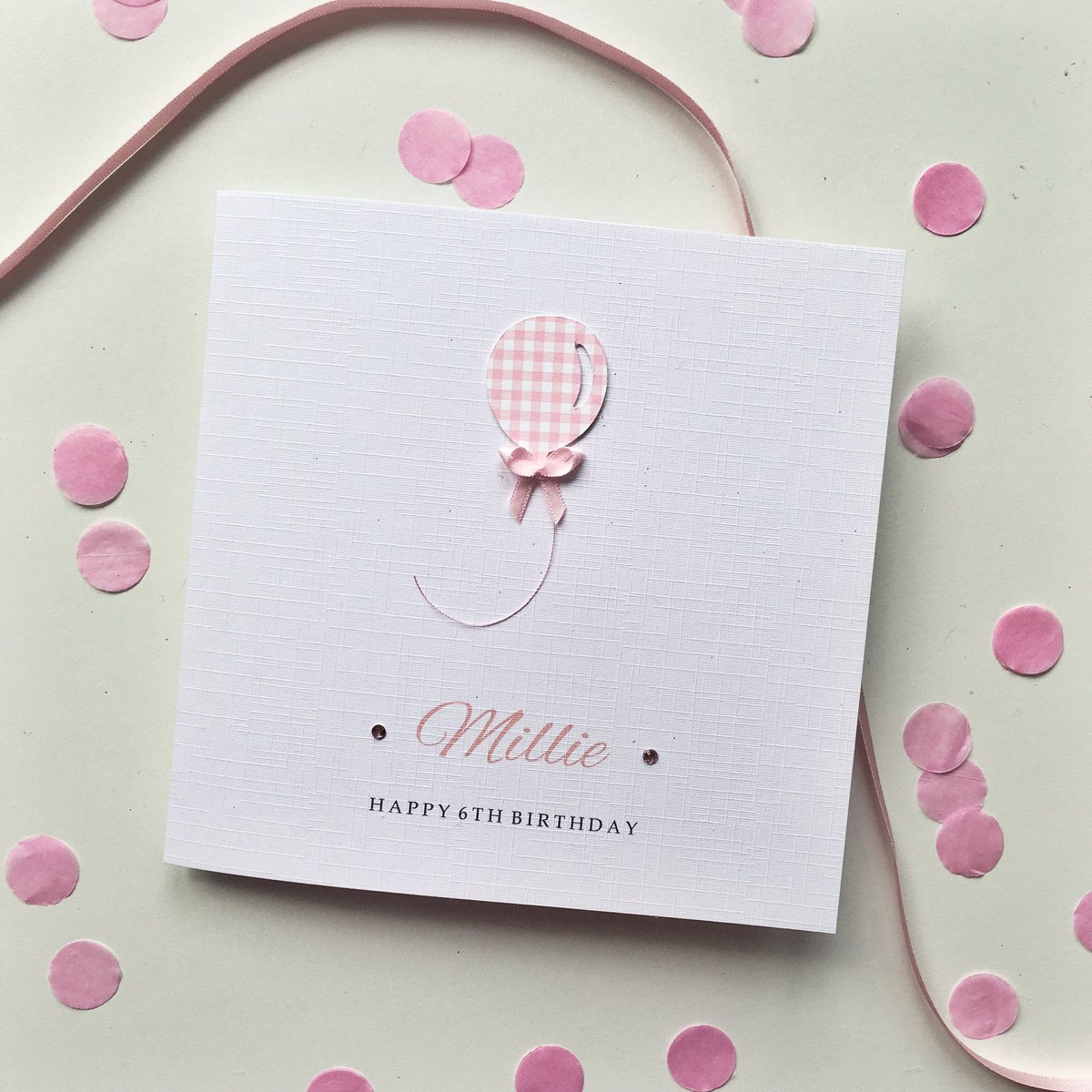 BIRTHDAY BALLOON CARD | #Personalised and a variety of coloured and patterned balloons to choose from! #handmade