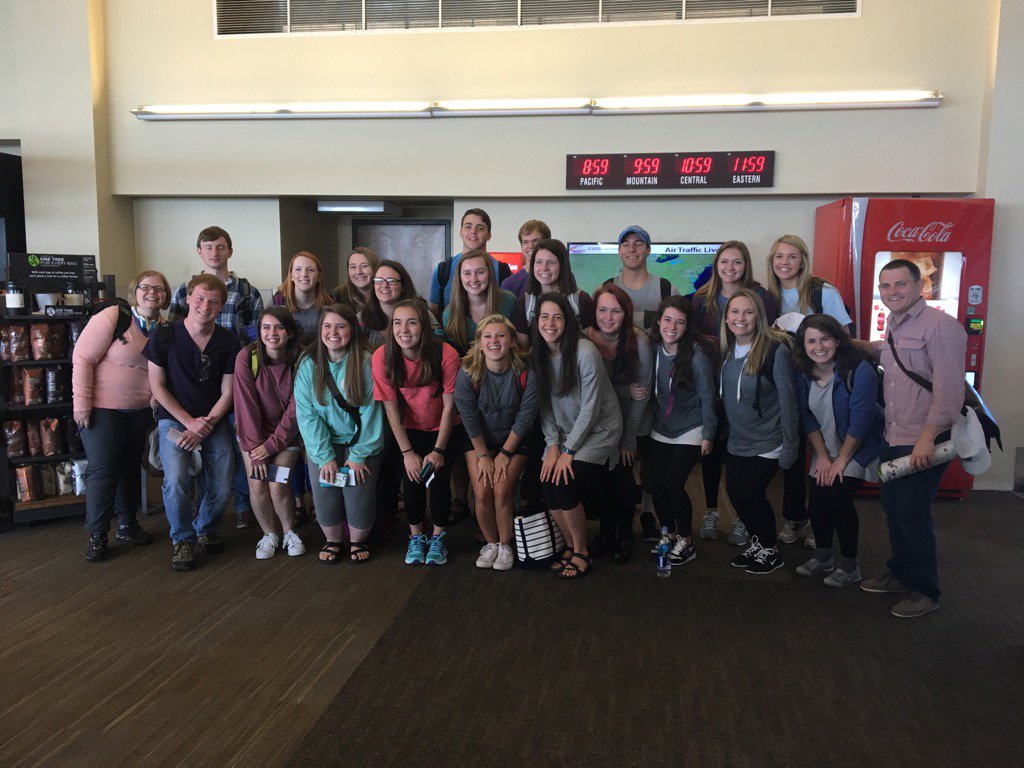 IanRCosh's tweet photo. Seeing the 2016 OBU European Study Tour off at the Little Rock Airport! Hello Italy, France and Britain! #bIEST2k16 https://t.co/lvmGqQx5ZP