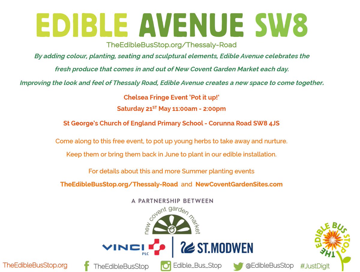 EdibleBusStop's tweet photo. Join us this Sat 21/05 for a FUN FREE @ChelseaFringe event @stgeorgeprimary Plant up a herb to take away! See invite https://t.co/7Bxn0ftnyL