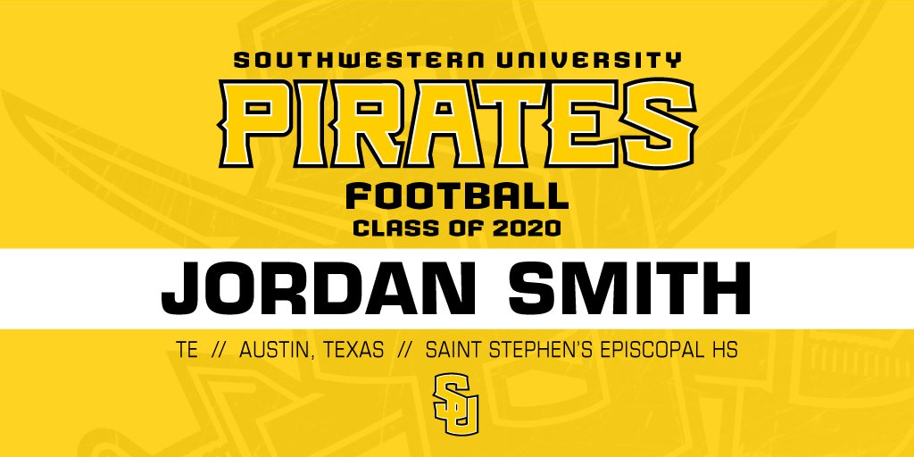 SUPiratesFB's tweet photo. SUFB welcomes #CenTex TE Jordan Smith @jordansmith2016 #APiratesLife16 #BeSouthwestern https://t.co/AWsGSJcX4a