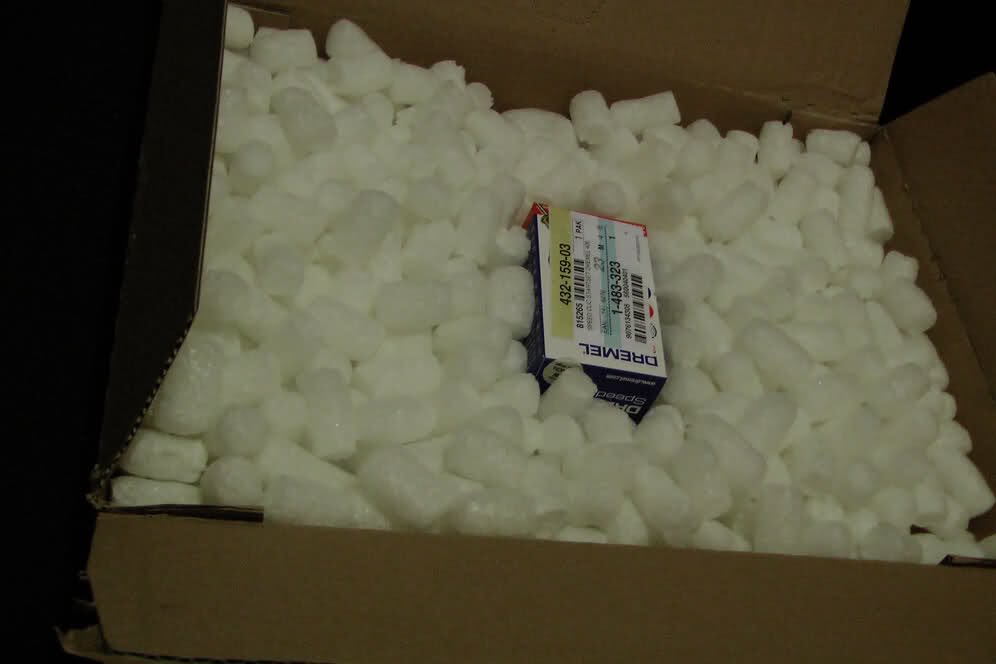 Over_Packaged's tweet image. So much styrofoam peanuts for one package