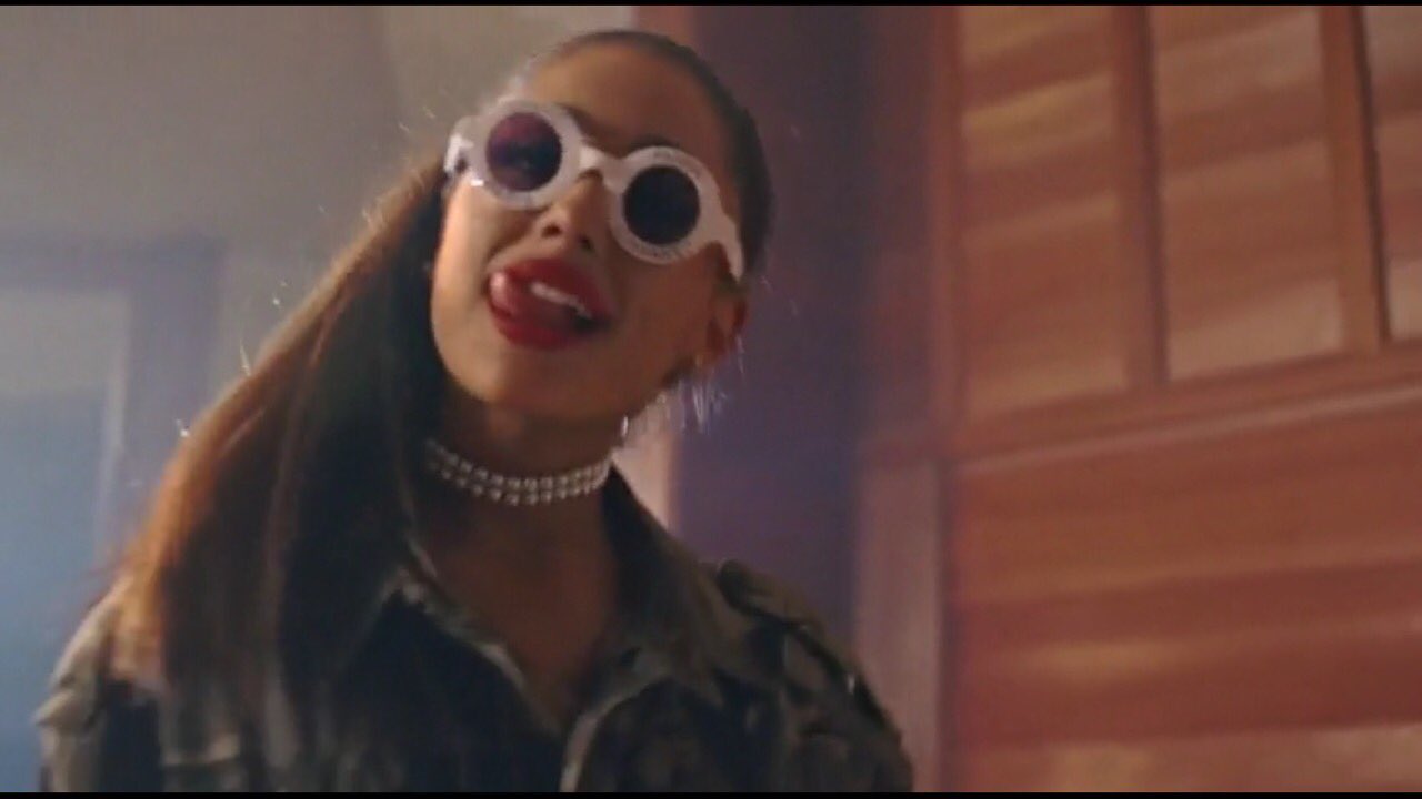 The Fashion Talk on X: @ArianaGrande wearing {vintage} CHANEL sunglasses  #LetMeLoveYouVideo  / X