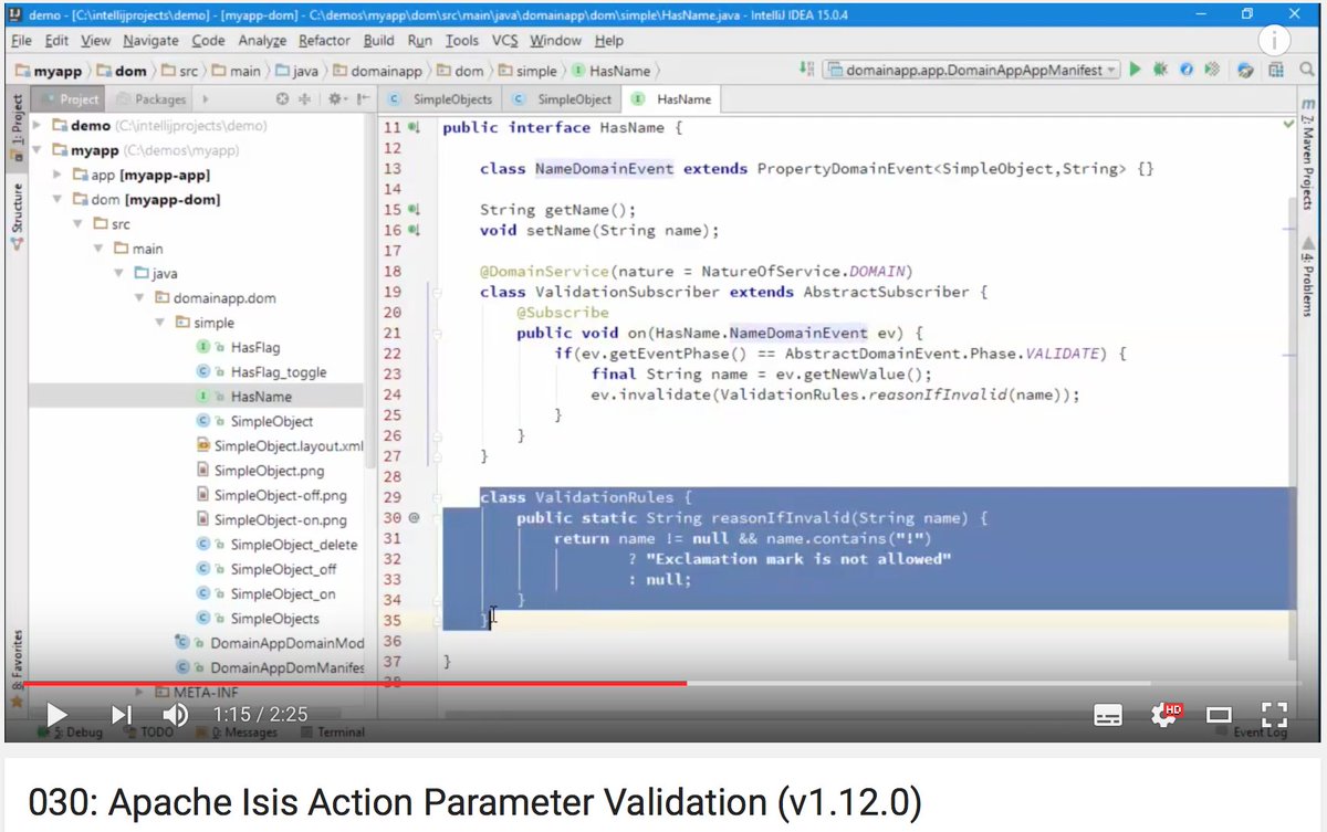 ApacheIsis's tweet image. Keep domain object's state consistent (& provide a smooth UI for your users) w @ApacheIsis action param validation