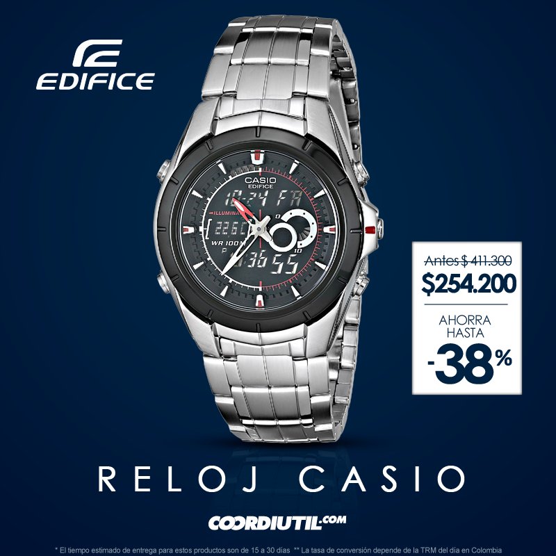 coordiutil's tweet image. Casio  te trae este reloj digital de acero inoxidable resistente al agua #Ofertas Ingresa ya goo.gl/Rlf08F