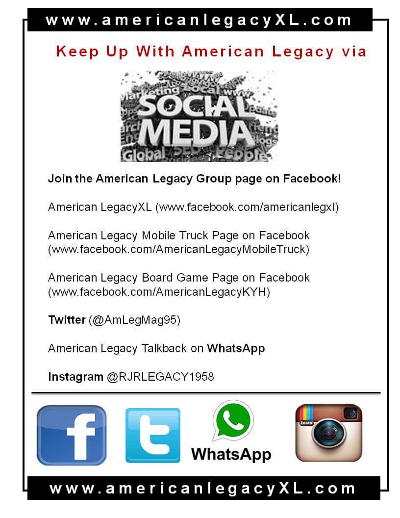AmLegMag95's tweet photo. Follow American Legacy on Social Media! #AmericanLegacy #KnowYourHistory#AmericanLegacyXL #ALXL https://t.co/beKC1qUsSH