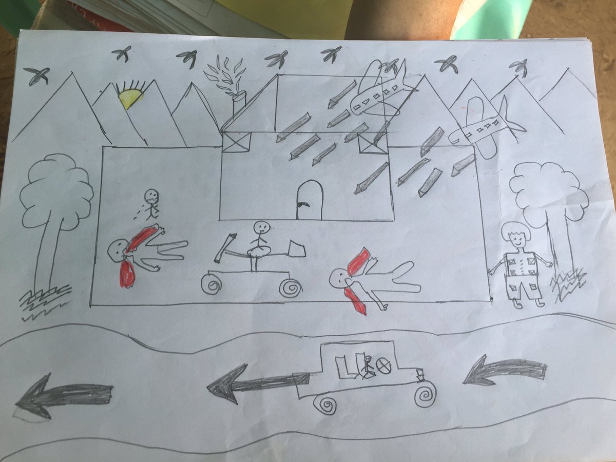owenjonesjourno's tweet image. This picture was drawn by a 11-year-old Yemeni refugee girl I interviewed in Djibouti last week. Video up soon.