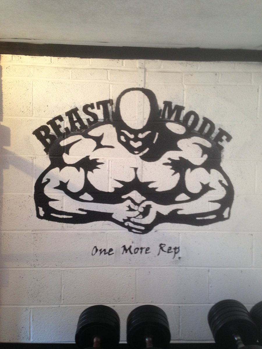 Crowshow13's tweet photo. Completed my first gym mural the other day.. Thought @daRealAkinfenwa would like this one!! #beastmode https://t.co/clFfaAaaQ4