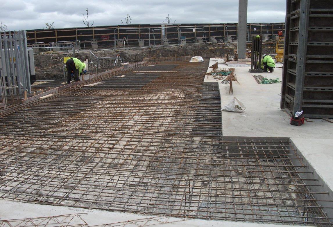 bandkUoN's tweet photo. #rebar and #formwork almost complete to gf slab (GL - C) ahead of the #concrete pour by @GroupStephenson #nclusb https://t.co/9IhIi22eF0