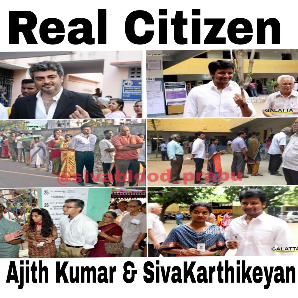 S_Prabu34's tweet photo. #RealCitizen
A K - #AjithKumar
S K - #Sivakarthikeyan
#TNElection2016
@Siva_Kartikeyan proud of u my brother. https://t.co/o5CaB8v4S1