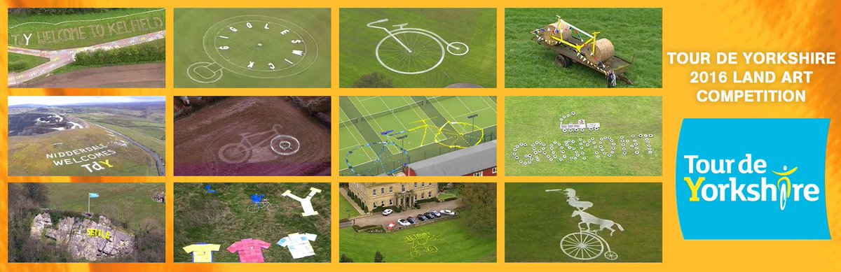 Some brilliant #TDY land art over the <a href="/letouryorkshire/">Tour de Yorkshire 🚴</a> weekend but which was your favourite? letour.yorkshire.com/landart