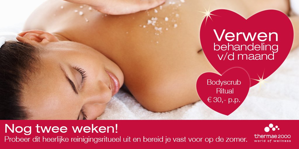 Met de Bodyscrub Ritual verwijder je dode huidcellen en hierdoor wordt je egaler bruin. #verwenbehandeling #thermae