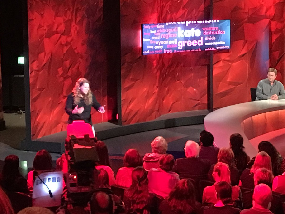 Herms_Davis's tweet photo. Just wow... @katetempest dropping truth bombs on #qanda #progress @BloomsburySyd https://t.co/ilr2kJjlcN