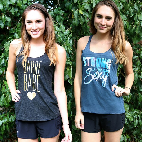Which #barre tanktop do you prefer? #Strongisthenewsexy or #barrebabe buff.ly/1T90TEO