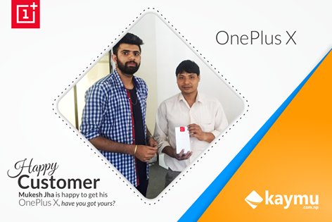 KaymuNP's tweet photo. Super excited owner of OnePlus X. Have you got yours yet?
SHOP HERE>> https://t.co/0BZcY9ADGm https://t.co/lrqiAVy2C3