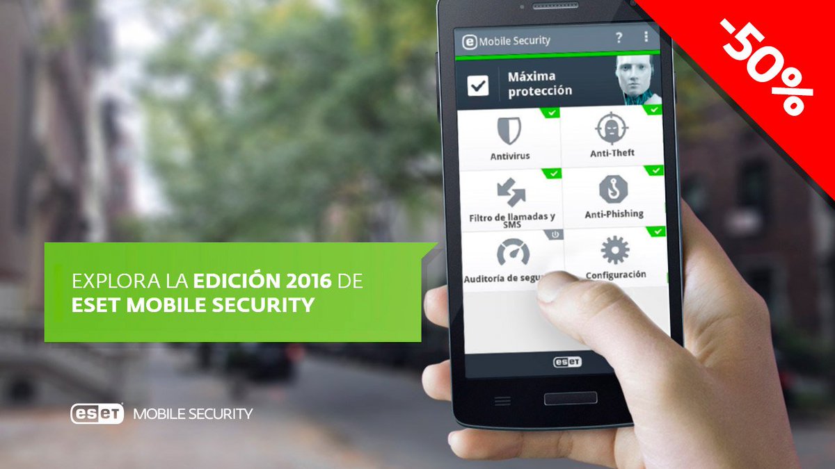 ESETLA's tweet image. Sé parte de la #AndroidWeek hasta el domingo 22 de mayo y obtén ESET Mobile Security al 50%: eset.la/1codJXX
