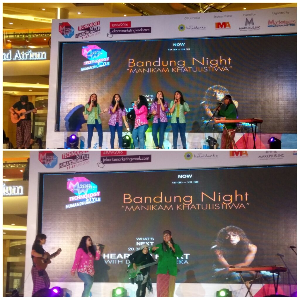 farhanmarketer's tweet photo. Bandung Night "Menikam Khatulistiwa" @Mall Kota Kasablanka #JMW2016 https://t.co/3ddgQdJRI9