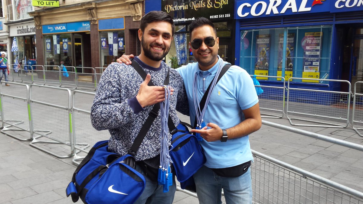 SamanthaCFisher's tweet photo. Jus Kalsi &amp; Aziz Can from Leicester company @KalsiCords busy selling the 1,000 whistles they've had specially made. https://t.co/IEm8ecOTE9