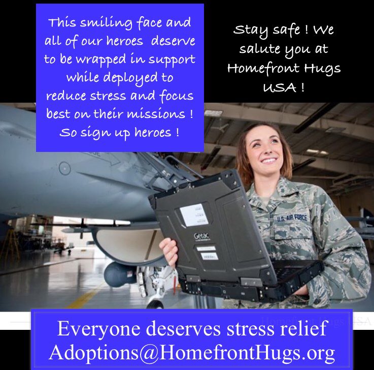 HomefrontHugs's tweet image. Troops ! #signupnow #stressrelief #preventproblems #bestCarePackages Adoptions@HomefrontHugs.org