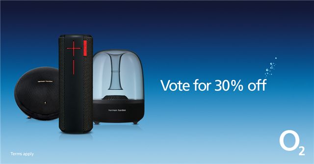 O2 are knocking 30% off the price of a top-notch speaker - which one? You decide. bit.ly/1OvIs5M #TeamO2