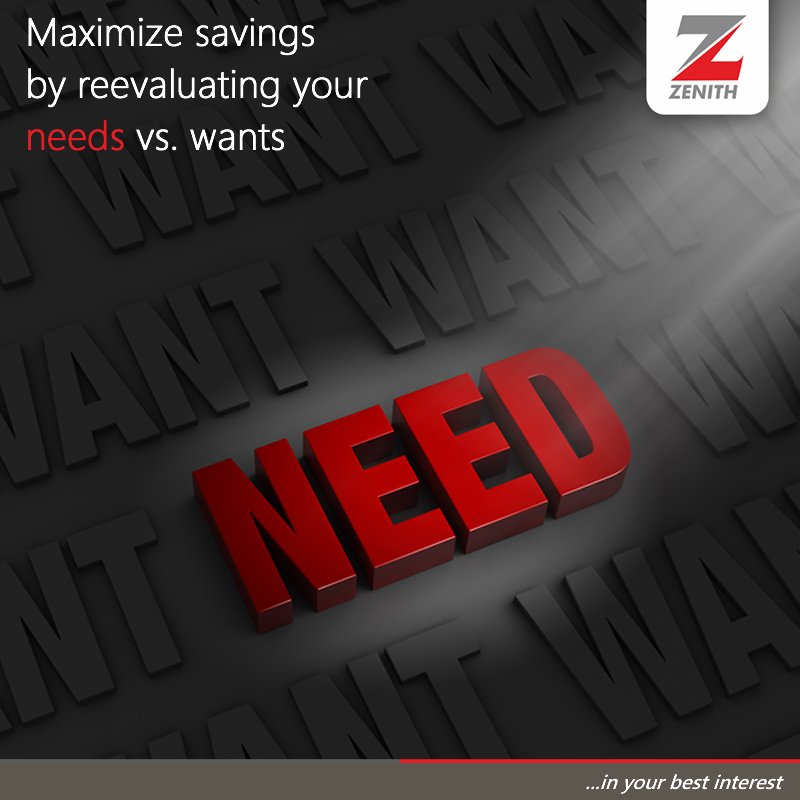 ZenithBank's tweet photo. Try spending less money on things that you don't really need.Focus on the necessities. #TipsforSaving RT https://t.co/MzvtfCOEkX