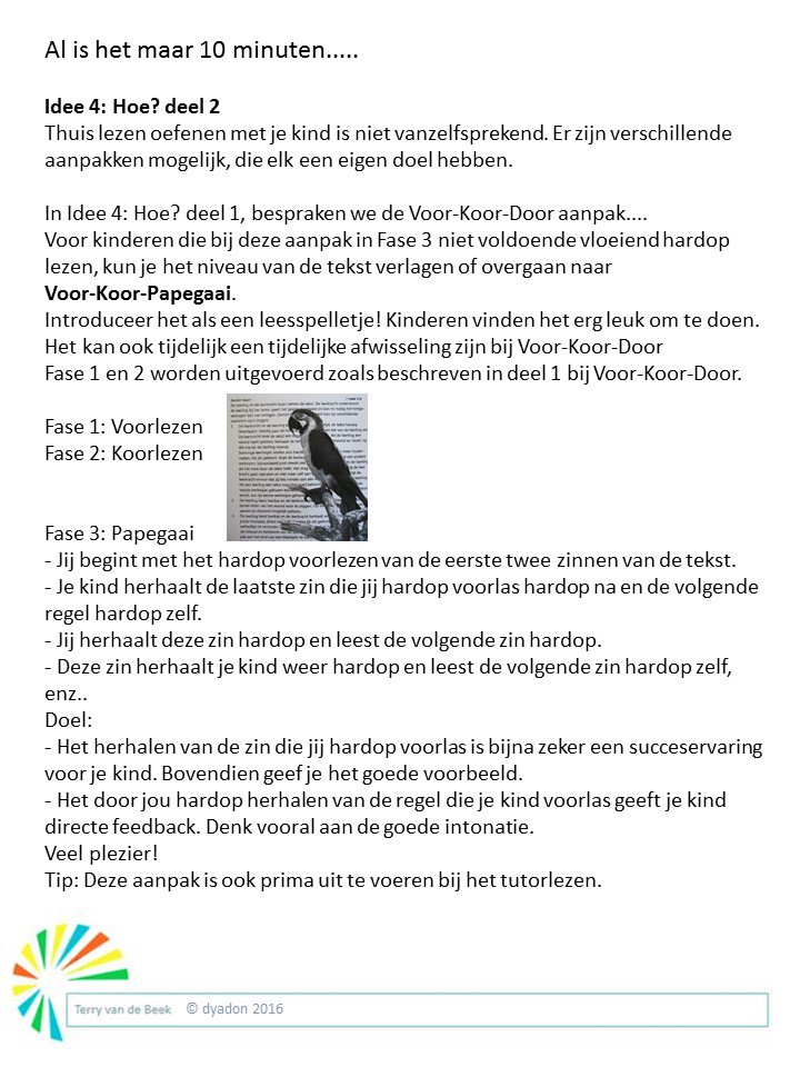 Al is het maar 10 minuten.... Idee 4: Hoe? deel 2
Thuis #lezen oefenen met je kind! #dyslexie