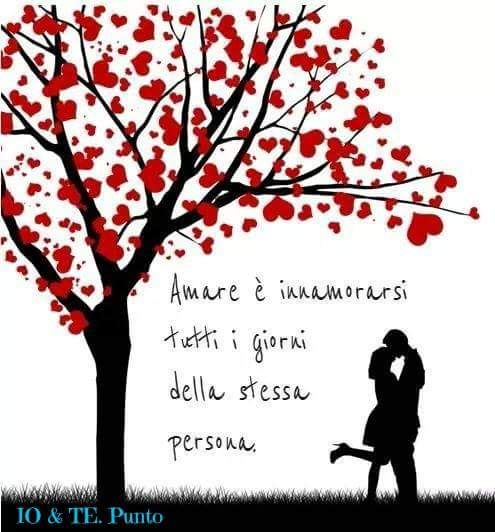 Amare è innamorarsi tutti i giorni della stessa persona...