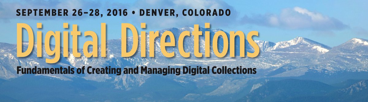 NEDCCInfo's tweet photo. #Metadata Basics, Digitizing AV, and more. Digital Directions Denver, Sept 26-28 https://t.co/CcMkRHehCp #DigDir16 https://t.co/VQNm39oypU