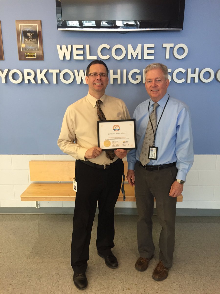 Congratulations to Bronze Level #Champions @yorktownhs @DrPasiYHS <a href="/APSVirginia/">Arlington Public Schools</a>! Thanks for your leadership!