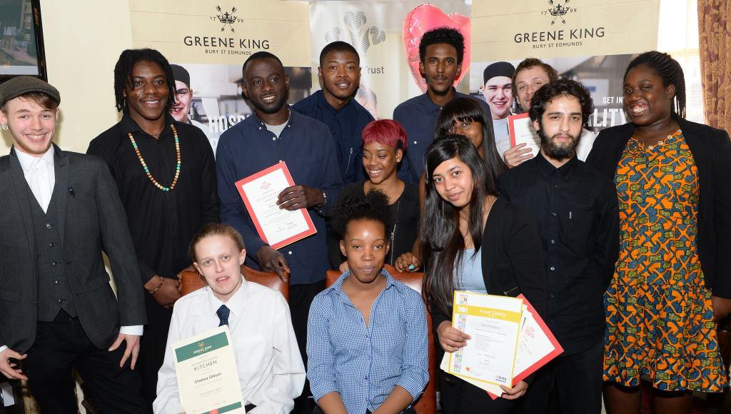 Proud of this group - the first to graduate from the <a href="/GreeneKing/">Greene King</a> &amp; @PrincesTrust Get into Hospitality programme