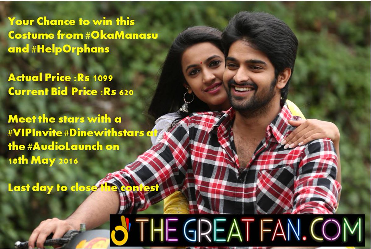 thegreatfans's tweet photo. Win this Costume from #OkaManasu #HelpOrphans #VIPInvite #Dinewithstars at the #AudioLaunch @RamCharan_fc https://t.co/X4nJDN876P