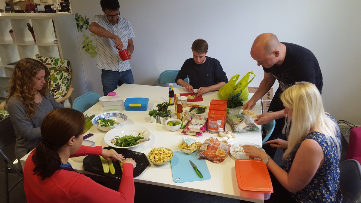 GoodThingsFdn's tweet image. Our #nationallearningatworkweek has kicked off with a tasty gourment lunch-making session #LAWW