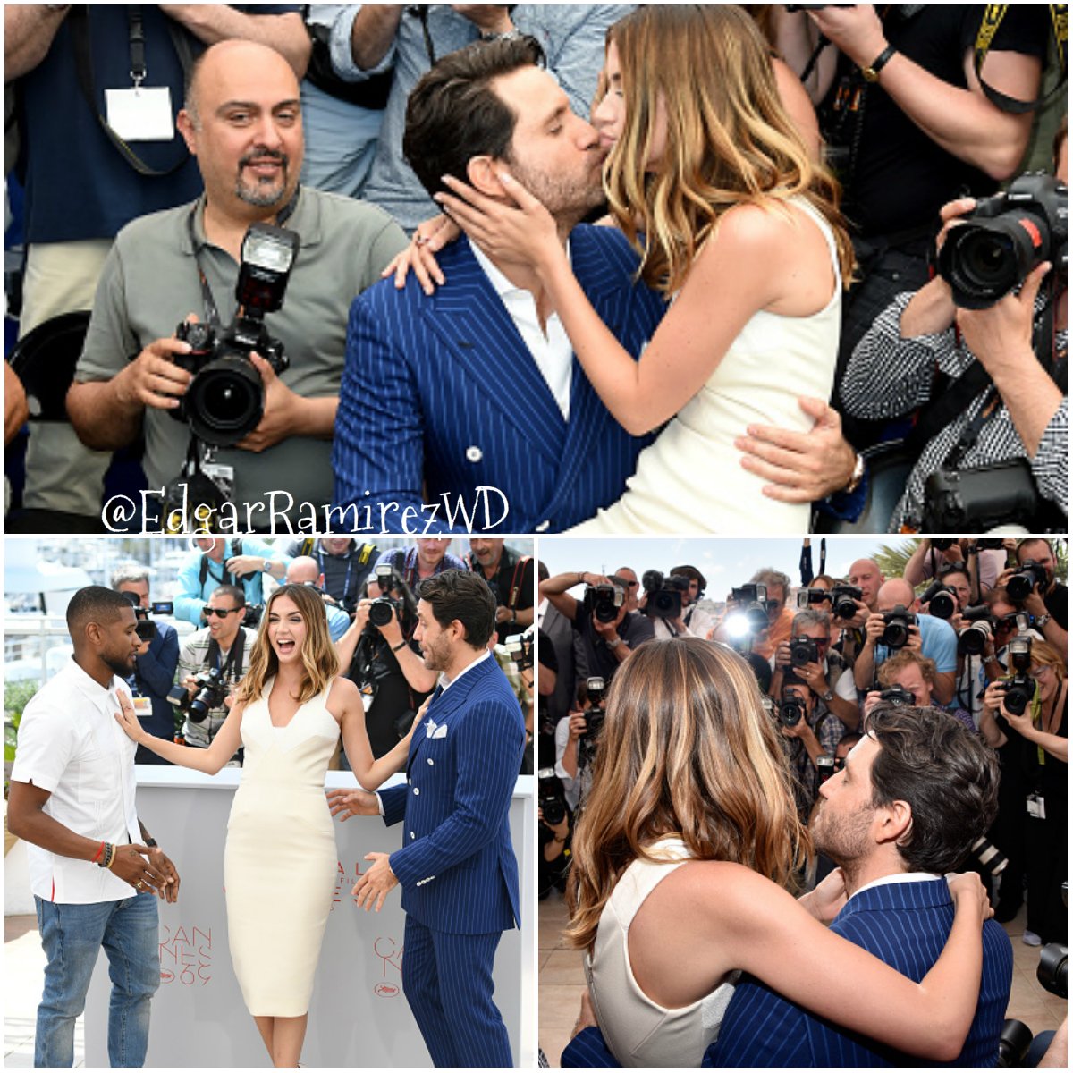 EdgarRamirezWD's tweet photo. #Cannes2016 Photocall #HandsOfStone @edgarramirez25 @Usher & @Ana_d_Armas #Fula #Cholo #RayArcel https://t.co/XJMaziWIbd