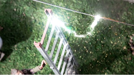 TorontoHydro's tweet image. It's Powerline Safety Week! Remember to carry your ladder horizontally &amp;amp; far away from powerlines. #powerlinesafety