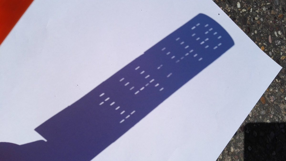Cluneyd's tweet photo. Best object I've printed. Digital sundial #3dprinting just got to find a jar @thingiverse @philipacotton https://t.co/pycWg3uR5w