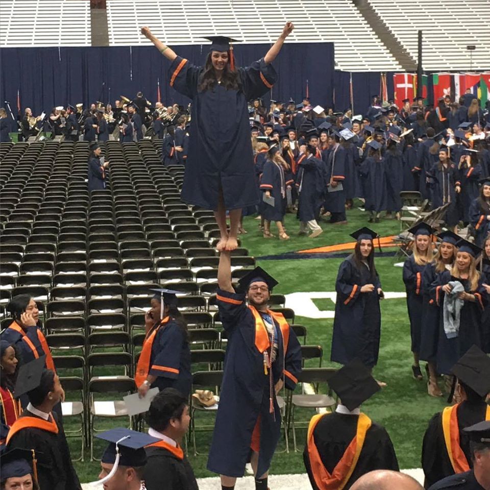 WhitmanatSU's tweet photo. ICYMI: Whitman's Eric Klein (@theericklein) showing off his graduation excitement!
#Gradhangover https://t.co/WBhTja7cTt