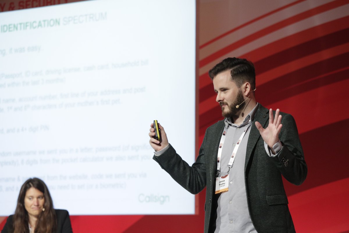 Callsign's tweet photo. @jamesbradley in action at the @GSMA's Mobile 360 #m360ps. Speaking about #security &amp; #identification https://t.co/FvWgVTQ5NU
